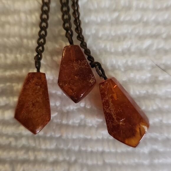 Vintage authentic amber brooch pin from Lithuania - Picture 7 of 9